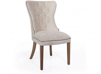 Beige dining room wooden chair upholstered armchairs classic designer furniture