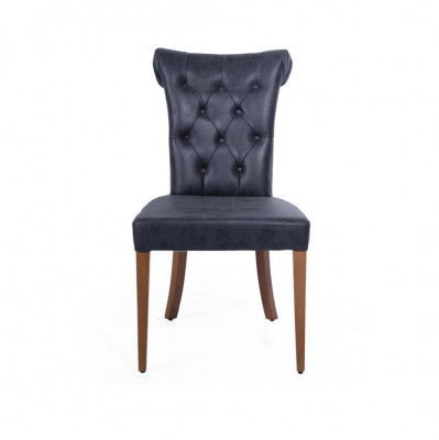 Art Deco black Chesterfield chair armchairs dining chair designer single seater