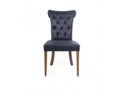 Art Deco black Chesterfield chair armchairs dining chair designer single seater