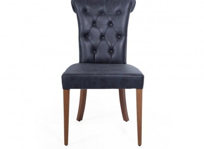 Art Deco black Chesterfield chair armchairs dining chair designer single seater