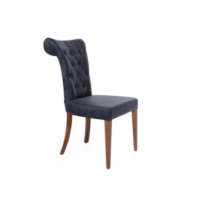 Art Deco black Chesterfield chair armchairs dining chair designer single seater