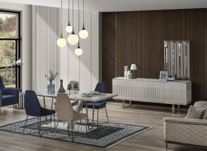 Dining set, dining room, dining table, sideboard, dining chair, dining group, dining nook, 6-piece set