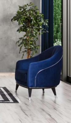 Luxury Armchair 1 Seater Living Room Fabric Polyester Style Modern Design