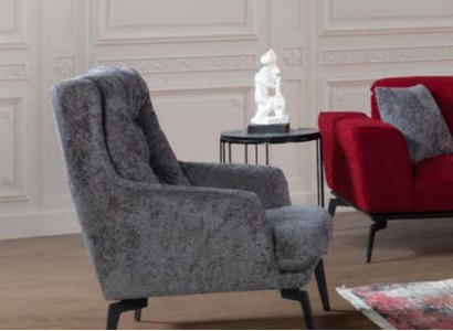 Gray modern single-seat armchair designer living room furniture lounge chair