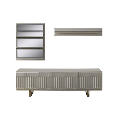 Luxury TV Wall Living Room RTV Lowboard TV Stand Sideboard Shelf Wall Unit