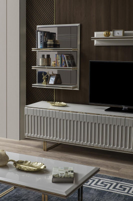 Luxury TV Wall Living Room RTV Lowboard TV Stand Sideboard Shelf Wall Unit