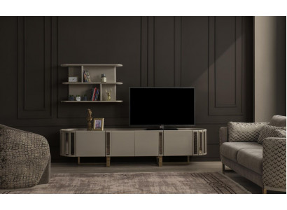 Oval TV stand, RTV lowboard, TV sideboard, dresser, living room wooden furniture