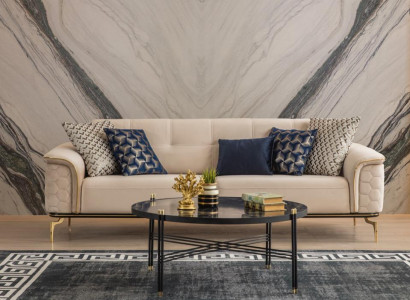 Three-seater sofa 3-seater luxury sofas living room furniture decor fabric design
