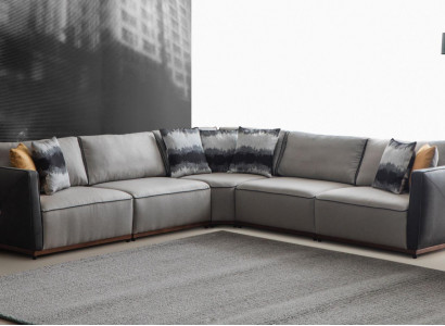 Sectional sofa, L-shape, large sofa, corner living room, polyester, modern luxury fabric, new