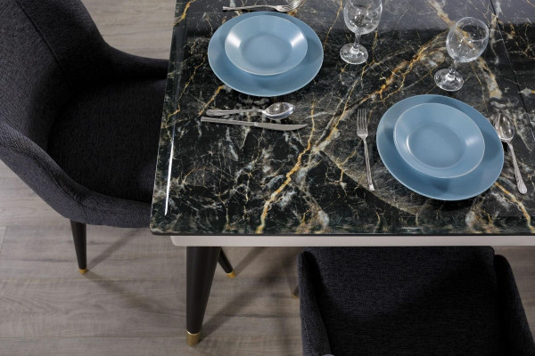 Luxury Dining Room Table Design 4x Chairs Dining Set Armchairs Set Furniture