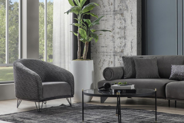 Armchair single-seater sofa couch upholstery 1 seat club chair fabric modern living room
