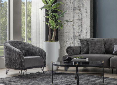 Armchair single-seater sofa couch upholstery 1 seat club chair fabric modern living room