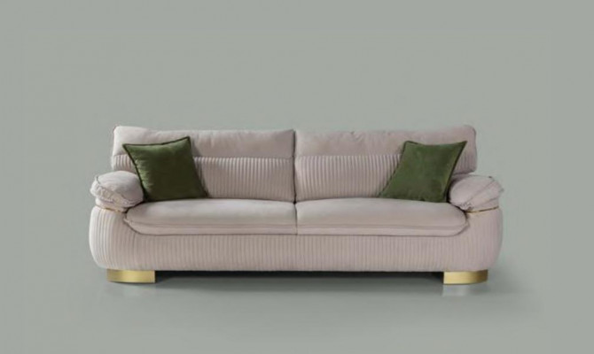 Three-seater sofa 3 seat sofa couches fabric couch furniture modern velvet soft beige