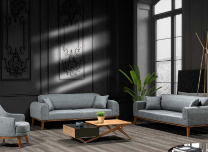 Sofa Set 3+3+1 Seater Design Sofa Upholstered Couch Modern Velvet