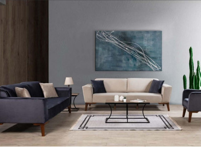 Sofa set 3+3+1 seater sofa couch set fabric armchair living room