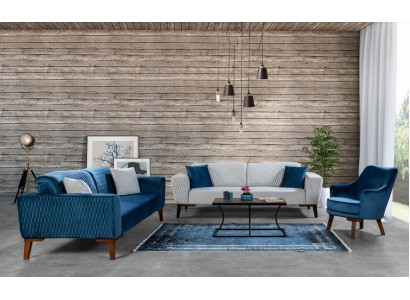 Sofa set 3+3+1 seater complete sofa armchair textile sofa set 3-piece