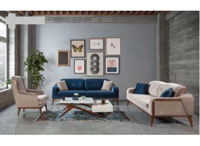 Sofa set sofas 3+3+1 seater armchair three-seater couch set textile