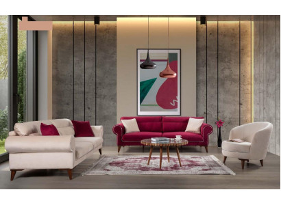 Sofa Suite Set 3+3+1 Seat Sofas Armchair Fabric 3-piece Couches