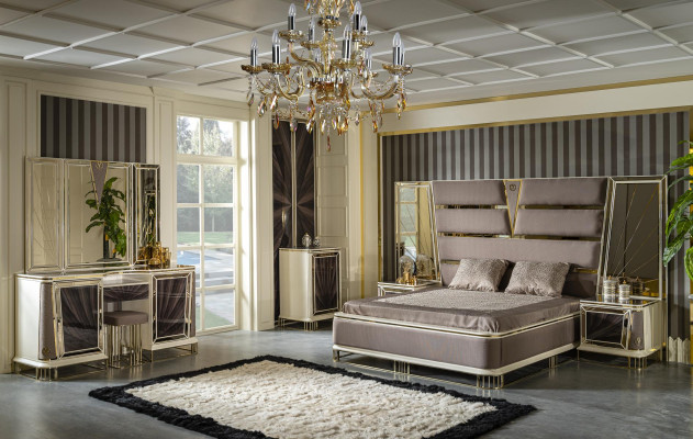 Dresser Gold Metal Furniture Bedroom Elegant Design Style Luxury Modern New
