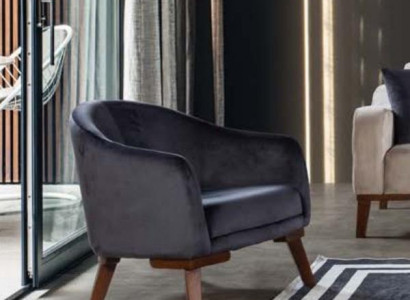 Modern armchair 1-seater designer single-seater upholstered textile furniture