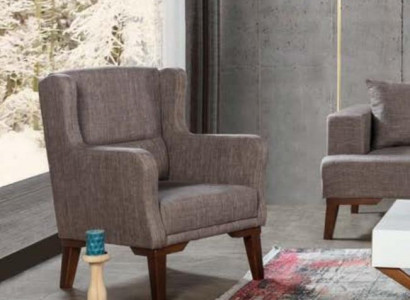 Armchair luxury upholstery furniture living room single-seater armchair textile new color brown