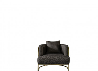 Armchair Black Luxury Upholstery Fabric 1-Seater Upholstery Modern Furniture Living Room