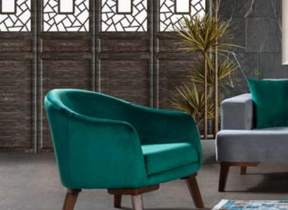 Armchair Luxury Upholstery Furniture Living Room Single-Seater Armchair Textile New Green Color