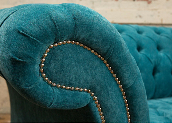 Chesterfield Original Sofa Couch Textile Sofas Couches Upholstery Fabric New