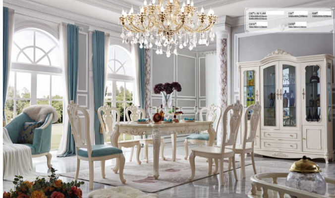 Dining room furniture set display cabinet chair dining table chairs dining suite sets
