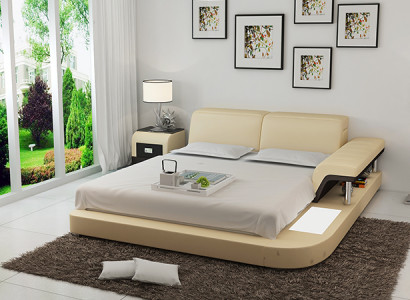 Luxury Multifunction Waterbed Double Bed Water Beds Upholstery 200x200 + USB