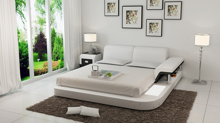 Luxury Multifunction Waterbed Double Bed Water Beds Upholstery 200x200 + USB
