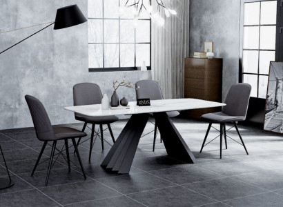 Design dining room set table + 4 upholstered seat chairs table set chairs