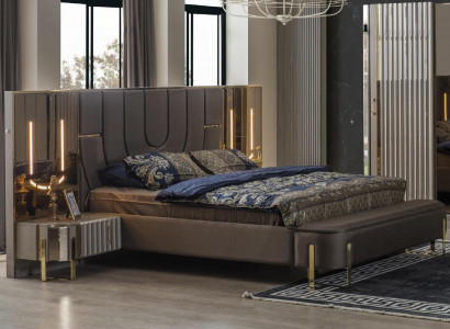Luxury Bed Beds Modern Double Bed Brown Bed Frame Bedroom New