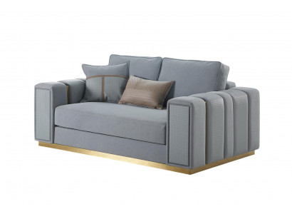 Designer gray sofa set 3+2 seater luxurious upholstered couch set