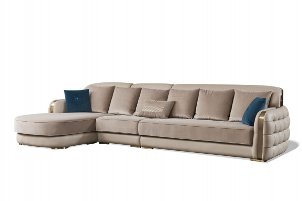 Sofa Leather L-shaped Couch Living Landscape Corner Sofa Suite Modern Couches