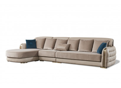 Sofa Leather L-shaped Couch Living Landscape Corner Sofa Suite Modern Couches