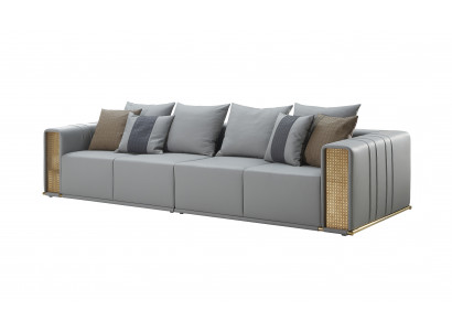 Sofa 4-seater Grey Luxury Living Room Modern Design Couches New Creative