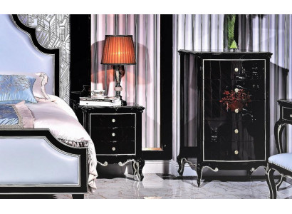 Stylish classic dresser in black with a glossy finish
