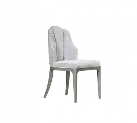 Elegant Art Nouveau chair set, modern white ensemble for 8 people