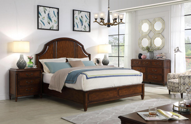 Bed 2x Nightstand 4-piece Bedroom Set Design Modern Luxury Classic Furniture