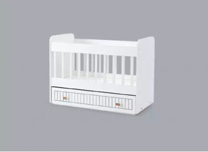 Baby bed children's bed bed set with drawer white in style for the children's room