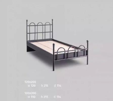 Black metal bed classic bed frame youth room black