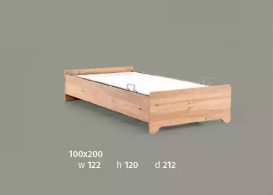 Designer beds baby bed brown modern youth bed wooden furniture 100x200cm