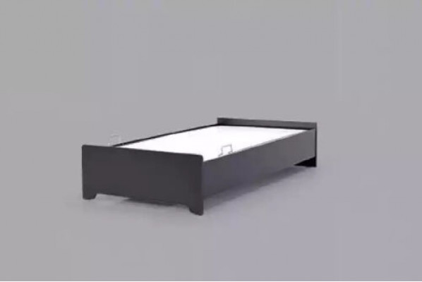 Designer beds children's bed black modern youth bed 100x200cm
