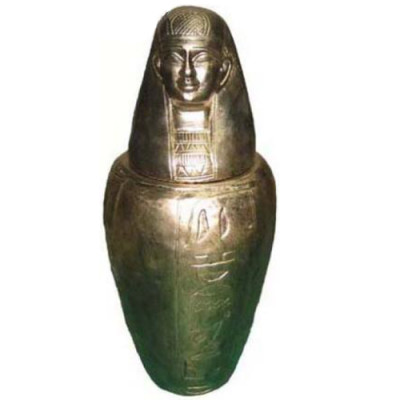 Canopy Urn Sarcophagus Egypt Pharaoh Ramses Decor Egyptian Figure 46 cm XXL New