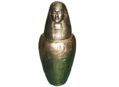 Canopy Urn Sarcophagus Egypt Pharaoh Ramses Decor Egyptian Figure 46 cm XXL New