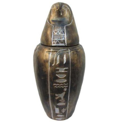 Canopy Urn Sarcophagus Egypt Pharaoh Made of Plastic Ramses Deco Egyptian Figure