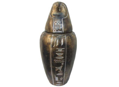Canopy Urn Sarcophagus Egypt Pharaoh Made of Plastic Ramses Deco Egyptian Figure