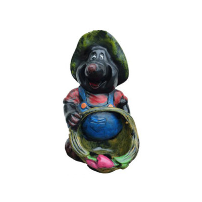 Mole figure design on a motorcycle sculpture decoration novelty statue 44cm