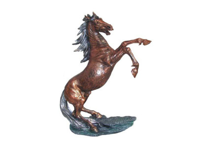 Sculpture Heavy Horses Abstract Copper Colored Pegasus Horse Statues Decoration